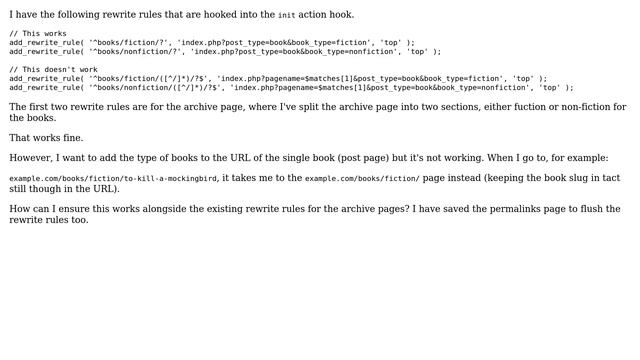 Wordpress: add_rewrite_rules for type of post смотреть онлайн
