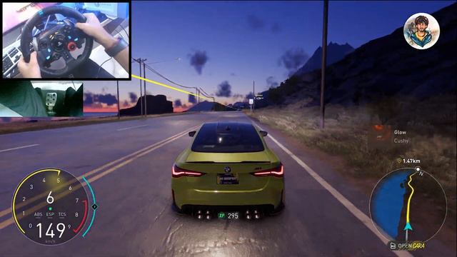 CREW MOTORFEST GAMEPLAY - BMW M4 WITH STEERING WHEEL - The graphics are "INSANE" ON RTX "4070" TI смотреть онлайн