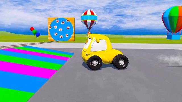 Big & Small: Mcqueen with Ball Wheels vs Long Monster Truck Sheriff Police vs Thomas Train - BeamNG смотреть онлайн