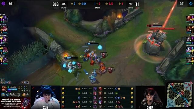 T1 Vs BLG Highlights ALL GAMES R4 Worlds Main Event 2023 T1 Vs Bilibili Gaming By Onivia