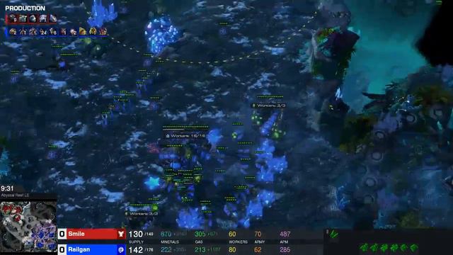 StarCraft 2 - ZvT 3 Base Zerg vs Hellion Raven Harrass смотреть онлайн