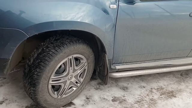 DUSTER : зимняя резина "шипы"или "липучка" в гололёд? смотреть онлайн