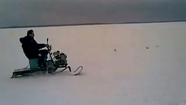 Самодельный снегоход.Рыбалка в Топорне.avi смотреть онлайн