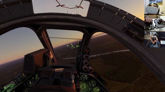 Вылет на ударном самолете AV-8A Harrier в VR шлеме в War Thunder. СБ режим. смотреть онлайн