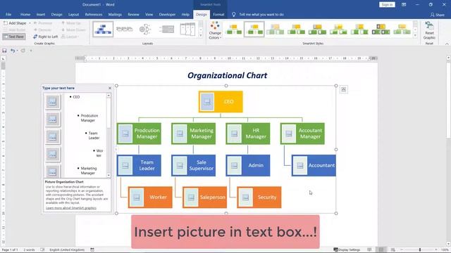 How to make an organization chart with pictures in Microsoft Word 2016 смотреть онлайн