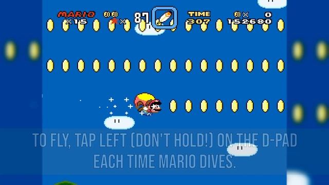 How to fly in Super Mario World (cape feather controls explained) смотреть онлайн