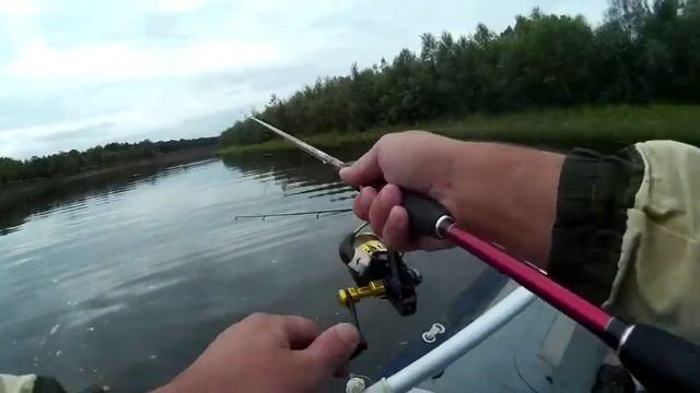 Река Уфа осень  Щука