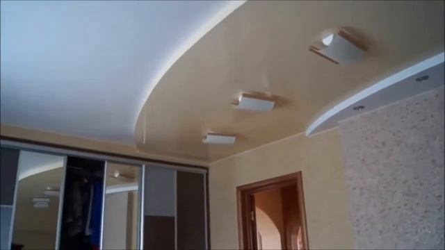 Трехуровневый Натяжной Потолок в Спальне 12 кв метров смотреть онлайн