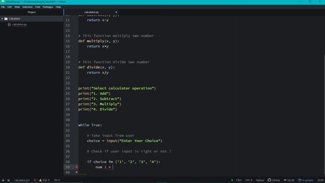Basic Concept of Simple Calculator Operation in Python ( Theory/Code ) | Hindi | Visionary Script смотреть онлайн