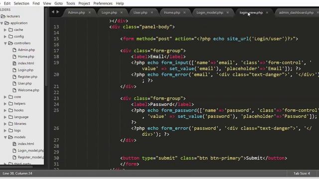 Developing the functionality of user login system using PHP Codeigniter Part-3 смотреть онлайн