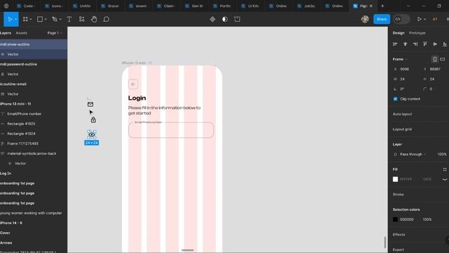 Login page ui design with figma | figma tutorial | Login Page смотреть онлайн