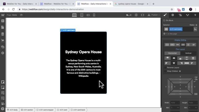 Daily Interaction #31 with Music | 180° Flip Effect on Hover | WebDev For You | Made in Webflow смотреть онлайн