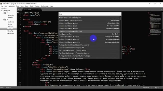 Sublime Text - установка цветовой схемы. Color Scheme смотреть онлайн