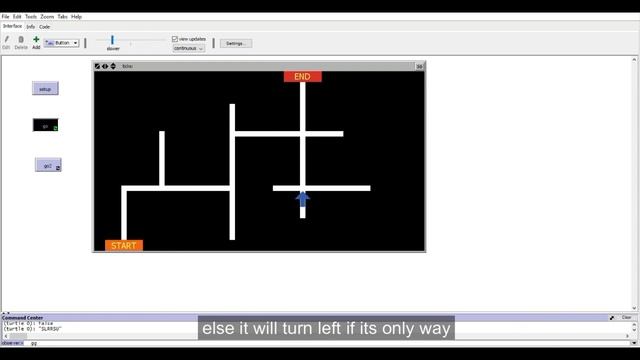 Maze solving Robot simulation in Netlogo смотреть онлайн
