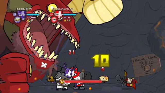 Castle Crashers - Blacksmith Leveling - Dragon Boss Fail смотреть онлайн