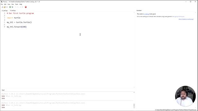 Python Turtle Lesson 1 Part 2 смотреть онлайн