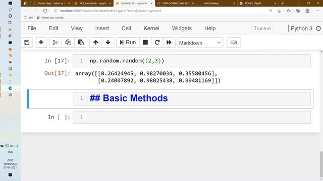 DATA SCIENCE with PYTHON tutorials || Demo - 3 || by Mrs. Sasmitha on 07-04-2021 @8PM IST смотреть онлайн