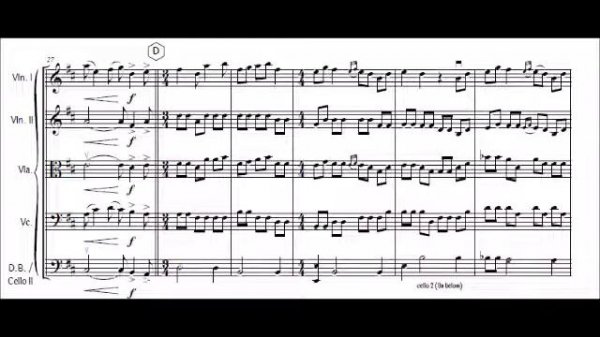 Symphony 2 3rd mov. Borodin for easy string orchestra