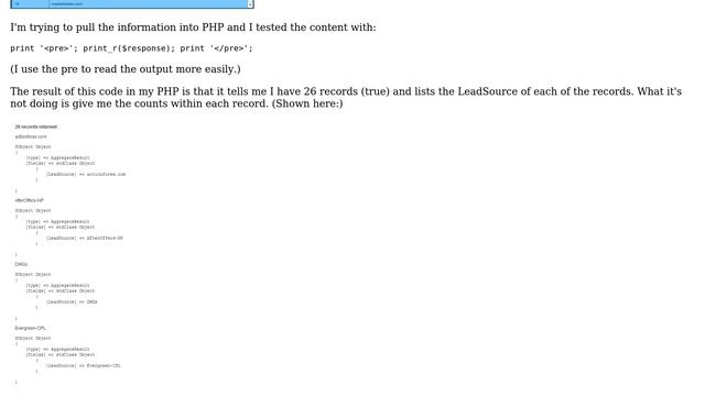 Salesforce: Echoing the Counts of each record through PHP using SOQL and GROUP BY смотреть онлайн
