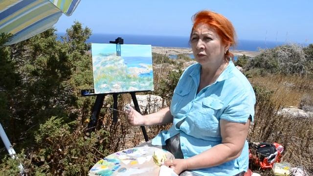 Рисуем с натуры на Кипре, мыс Cape Greco .Отзывы участников смотреть онлайн