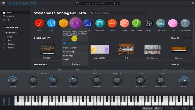 Arturia Analog Lab Intro - áudios Demo - Timbres Sensacionais!!!