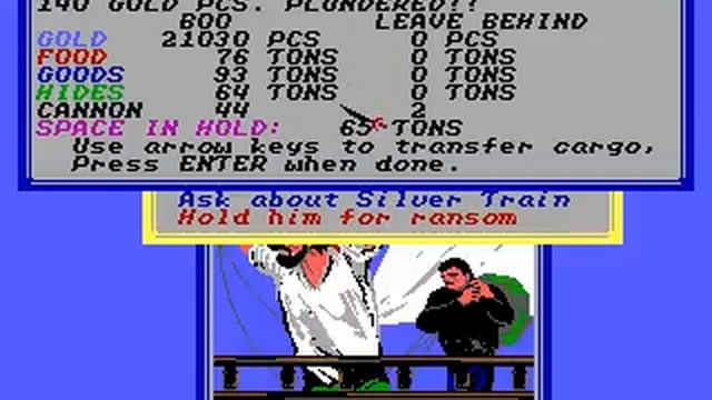 Sid Meier's Pirates Original 1987 DOS PC Version EGA Graphics смотреть онлайн