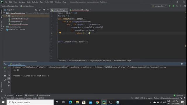 Two sum Leetcode Interview Question - Explanation and Solution in Python смотреть онлайн