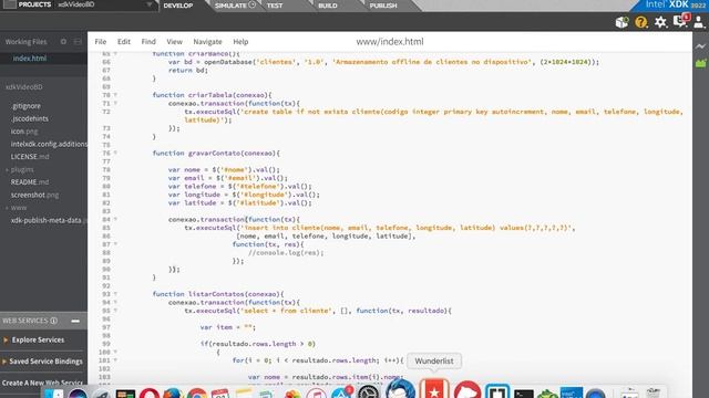 XDK - Editando e excluindo dados do banco de dados WebSQL (SQLITE) смотреть онлайн