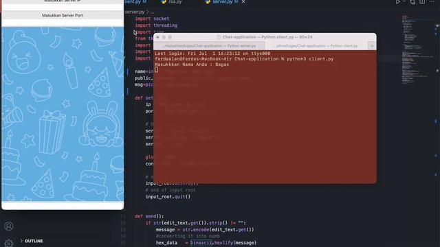 Farda Alan M - Chat Application with RSA - Python смотреть онлайн