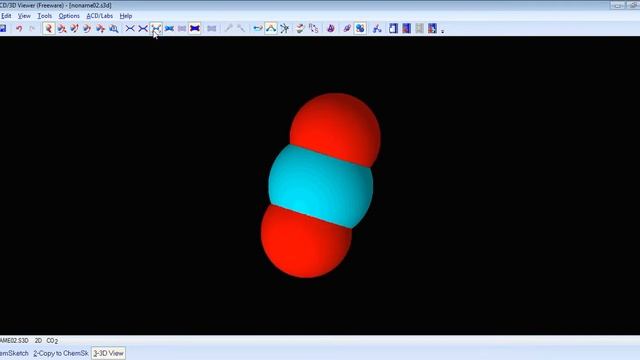 Représentation de Cram de la molécule CO2 avec Chemsketch смотреть онлайн