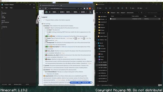 [Minecraft] Making a Datapack and Your First Advancement / Technical Learning смотреть онлайн