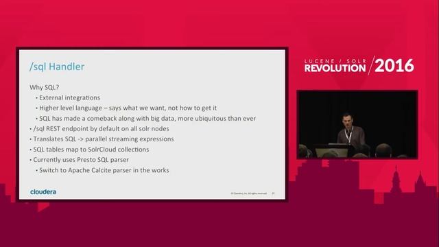 Parallel SQL and Analytics with Solr - Yonik Seeley, Cloudera смотреть онлайн