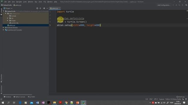 02. Galaxy - Projekt létrehozása, ablak kezelés - Screen() metódus - Python смотреть онлайн