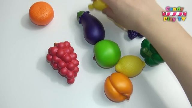 Learn Names Of Fruits And Vegetables With Toy | Kids Learning Fruits Vegetables | Preschool Learnin