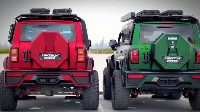 Tank 300 в красном и зеленом цветах, модифицированный #tank300 #gwm #greatwallmotor #внедорожье