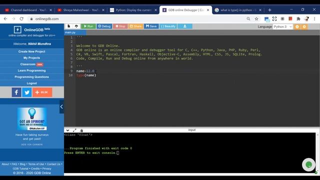 Type keyword in python usage fully explained[Hope this clears your doubts] смотреть онлайн