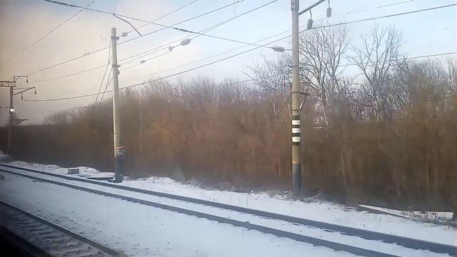 2015| Вид из окна поезда 234Г, Москва — Ижевск. Прибытие на станцию Сергач. смотреть онлайн