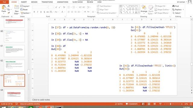 109. Fillna options in dataframe: Forward fill, backward fill, specifying limit смотреть онлайн
