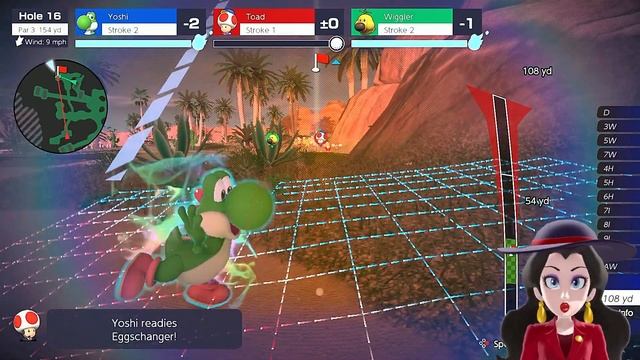 Mario Golf Super Rush Yoshi vs Toad vs Wiggler in Spiky Palms смотреть онлайн