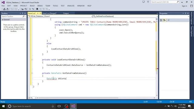 Sqlite database in C# windows form смотреть онлайн