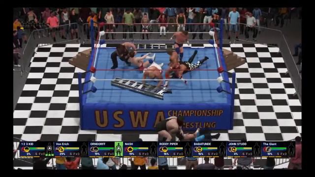 Mike Von Erich, Kevin Nash, Babatunde, Big John Studd, 123 Kid, Paul Orndorf, Roddy Piper, The Gian смотреть онлайн