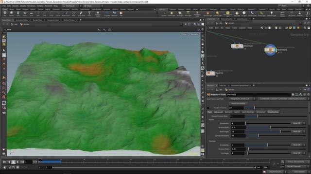 07 Создание эрозии для карты высот часть 3 (Термический) в Houdini смотреть онлайн