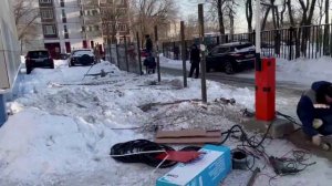 Установка шлагбаума интересное решение