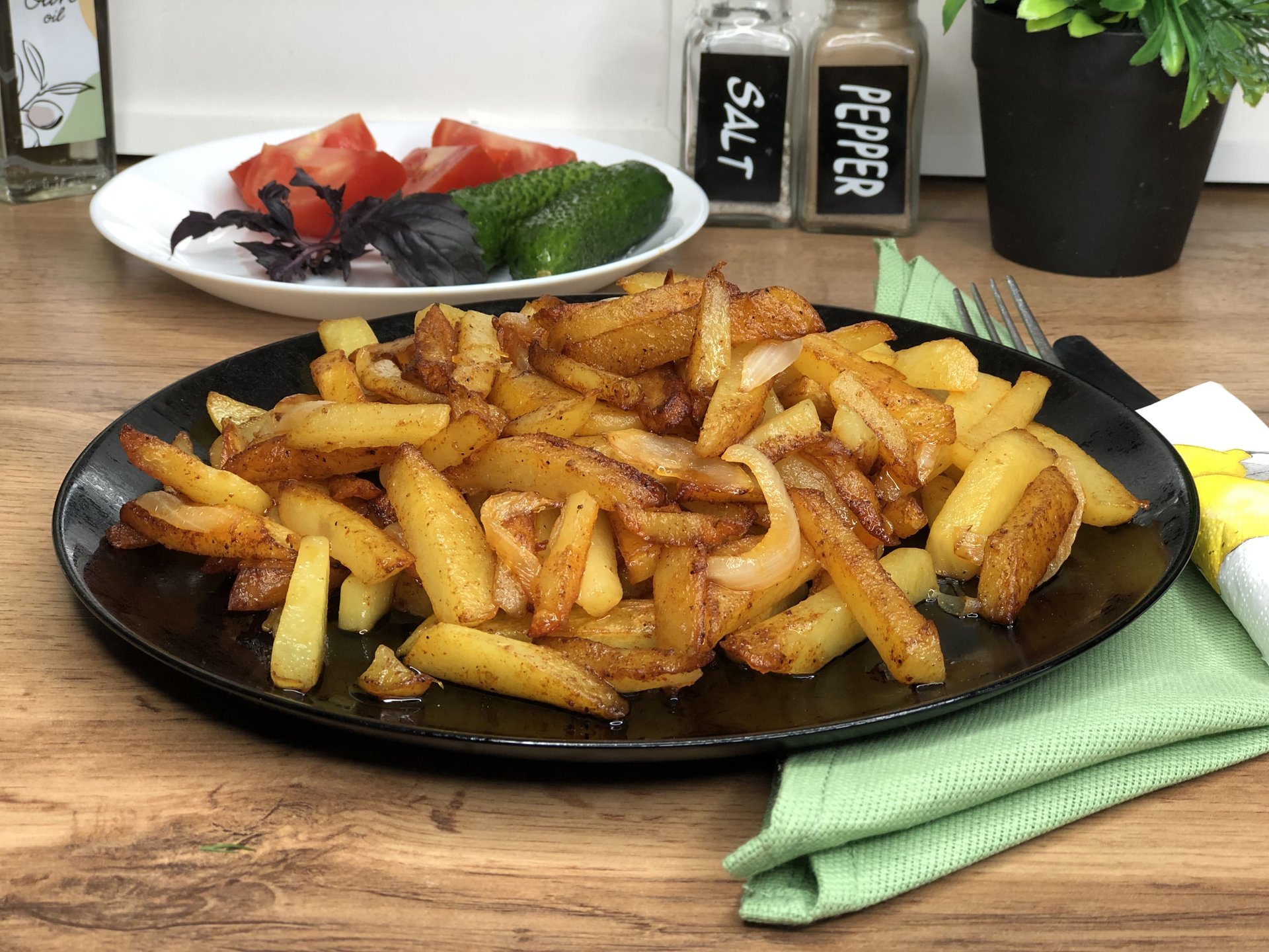 Жареная картошка с луком | как вкусно пожарить картошку | рецепты просто смотреть онлайн