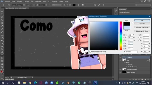 ?•COMO FAZER CAPA DE VÍDEO PELO PC (PhotoShop CS6 ) | Clarah Tutorials YT смотреть онлайн