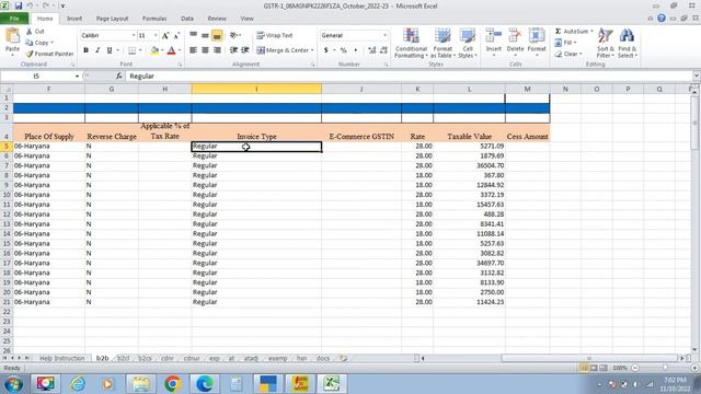 GST Utility use kerke Excel (R-1) Se Json (R-1) kaise Bnayein смотреть онлайн