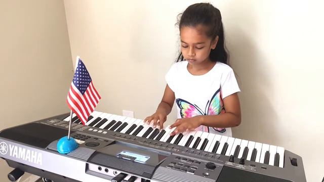 National Anthem of the United States of America | Piano cover by Riya | Riya Rhhythms смотреть онлайн