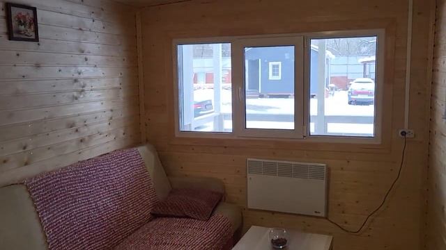 Модульный минидом с террасой. Дом из бытовок за один день.