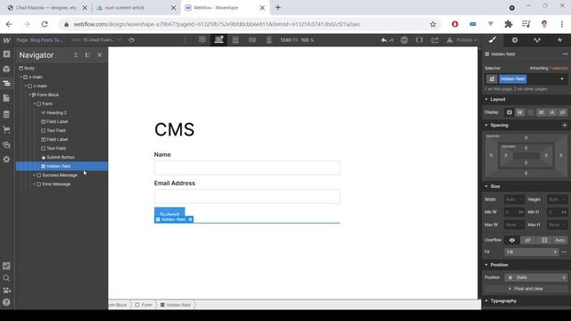 Using Hidden Fields to Send Page Names Through Forms in Webflow (Including CMS pages) смотреть онлайн