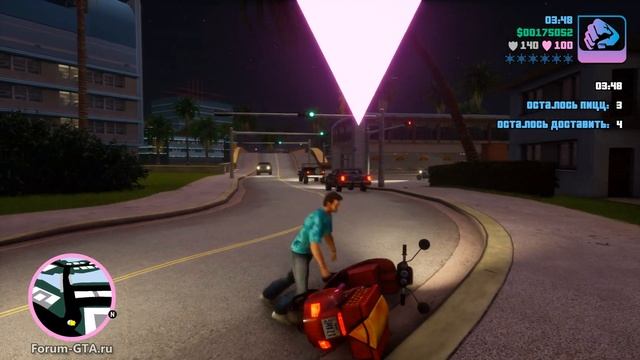 GTA Vice City Pizza Boy, Работа развозчиком пиццы, секретная награда смотреть онлайн